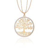 Tree of Life Yggdrasil Pendant Round Crystal Viking