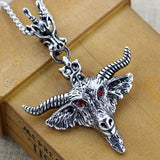 Occult Red Eye Goat Necklace