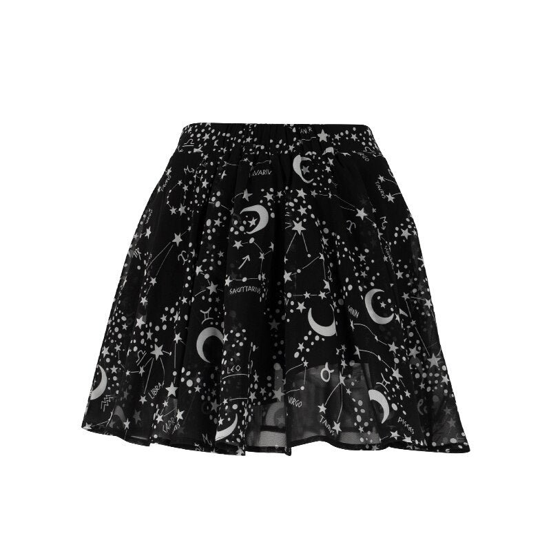 Moon Star Short Skirt Gothic Sexy