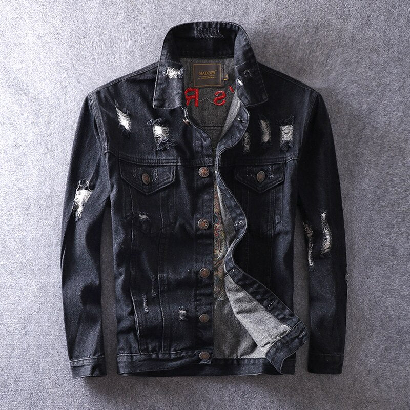 Men Jacket Black Color Skull