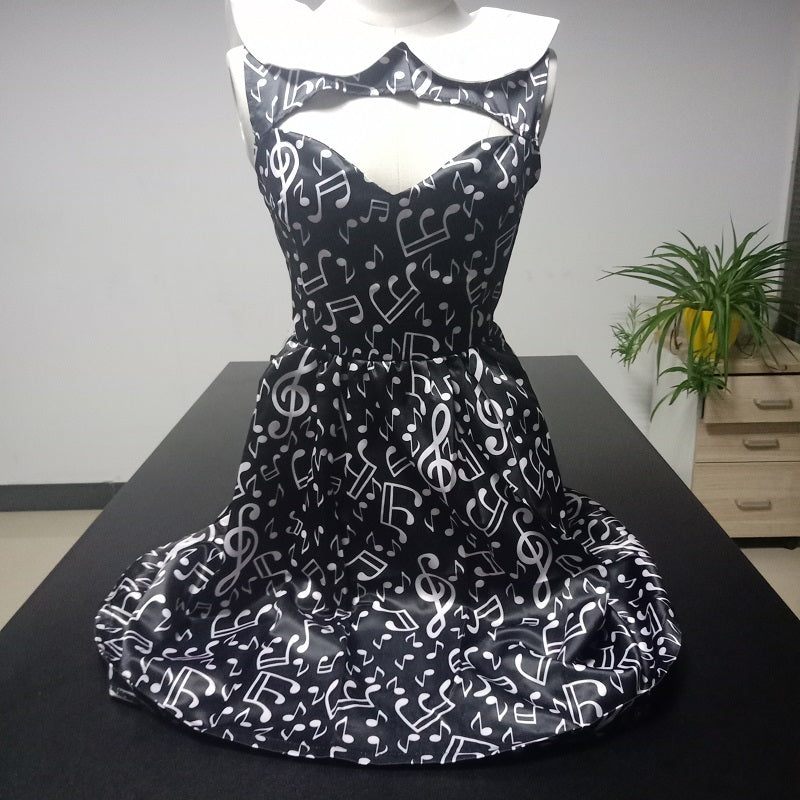 Dress Women Musical Notes Print