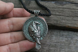 Viking Raven Pendant Black Crow