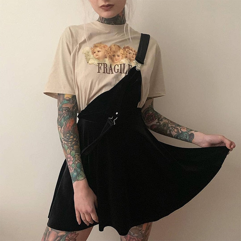 Solid Black Rivet Dress