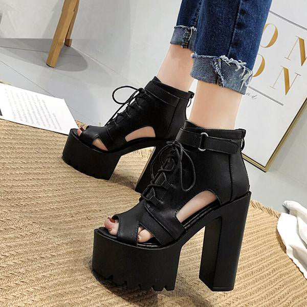 Boots Summer Open Toe Buckle Strap