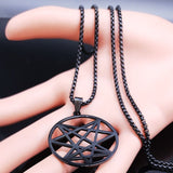 Black Stainless Steel Pendant Necklace