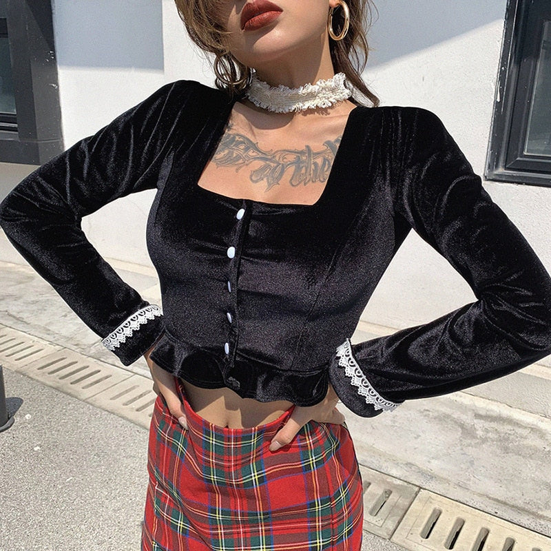 Vintage T-shirts Bodycon Crop Top