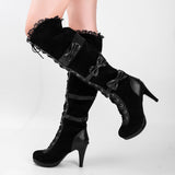 Gothic Boots Bows Lolita Knee-high