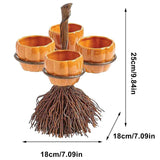 Halloween Pumpkin Snack Bowl Stand, Broomstick Snack, Bowls Halloween Table Decoration