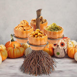 Halloween Pumpkin Snack Bowl Stand, Broomstick Snack, Bowls Halloween Table Decoration