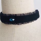 Gothic Eyes Lace Choker