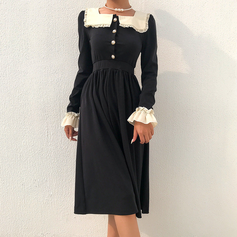 Vintage Balck Long Sleeve Dress