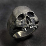 Novel Fashion Men Ring Evil Skeleton Skull Jewelry Stainless Steel Punk Rock Skeleton Ring For Male Accessories