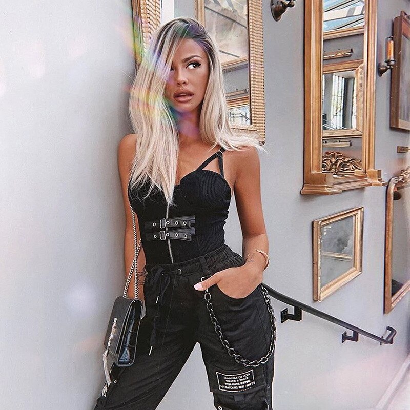 Zipper Camis Sleeveless Sexy Tops