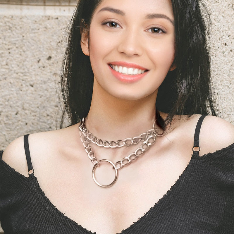 Gothic Choker  PU Leather Chain