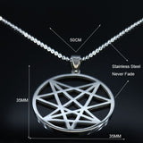 Satan Cross Stainless Steel Necklaces