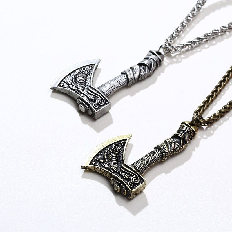 Vintage Retro Viking Necklace Thor Mjolnir Hammer