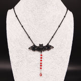 Gothic Bat Stainless Steel Chain Necklace