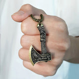 Vintage Retro Viking Necklace Thor Mjolnir Hammer