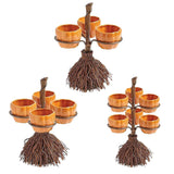 Halloween Pumpkin Snack Bowl Stand, Broomstick Snack, Bowls Halloween Table Decoration