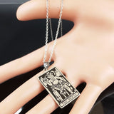 Stainless Steel Satan Necklace Silver
