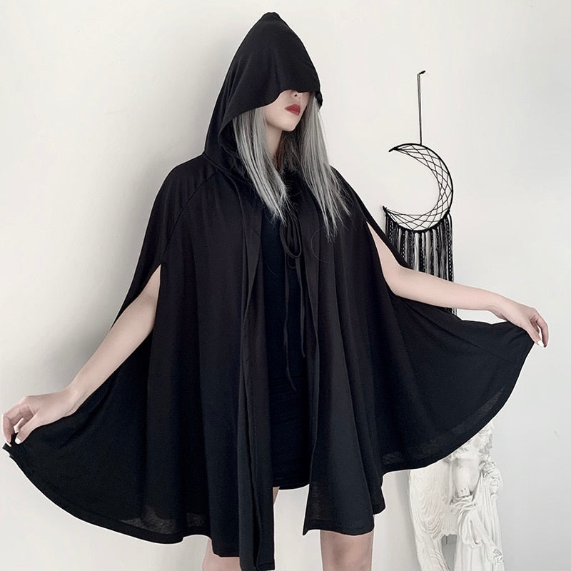 Warm Black Cloak Women Gothic