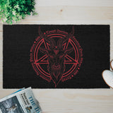 Satan Latin Inscription Doormat