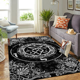 Satanic Leviathan Occult Boho Area Rug