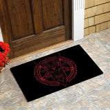 Satan Latin Inscription Doormat