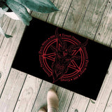 Satan Latin Inscription Doormat