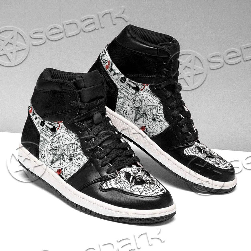 Sigil Of Baphomet Pattern Black SED-0691 Jordan Sneakers