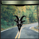 Baphoment Pentagram Goat Head Ornament, Car Hanging Ornament, Gift For him