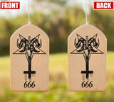 Baphomet Goat Head Pentagram 666 Wind Chimes PGC-0001