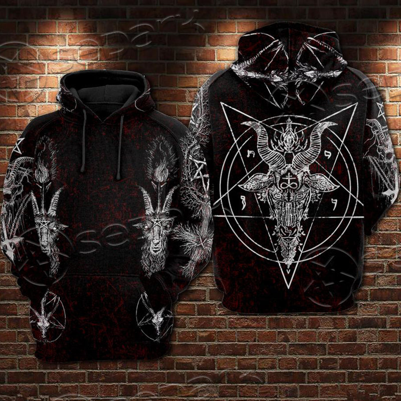 Satanic Hoodie Raglan Sleeve