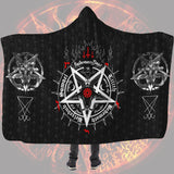 Satanic 5 Letters Hooded Blanket