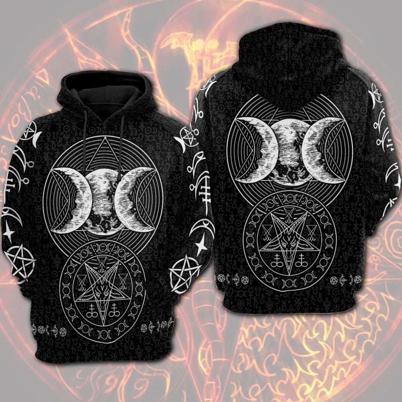 Triple Moon Hoodie Raglan Sleeve