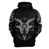 Satanic 5 Letters Hoodie Raglan Sleeve