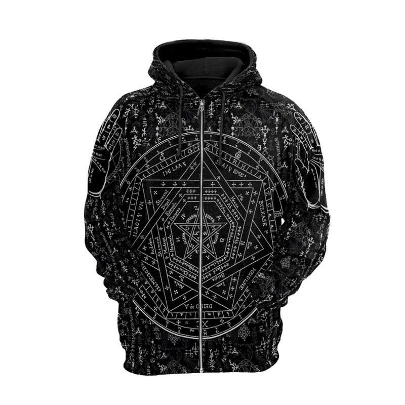 Occult Hoodie Raglan Sleeve Zip-up