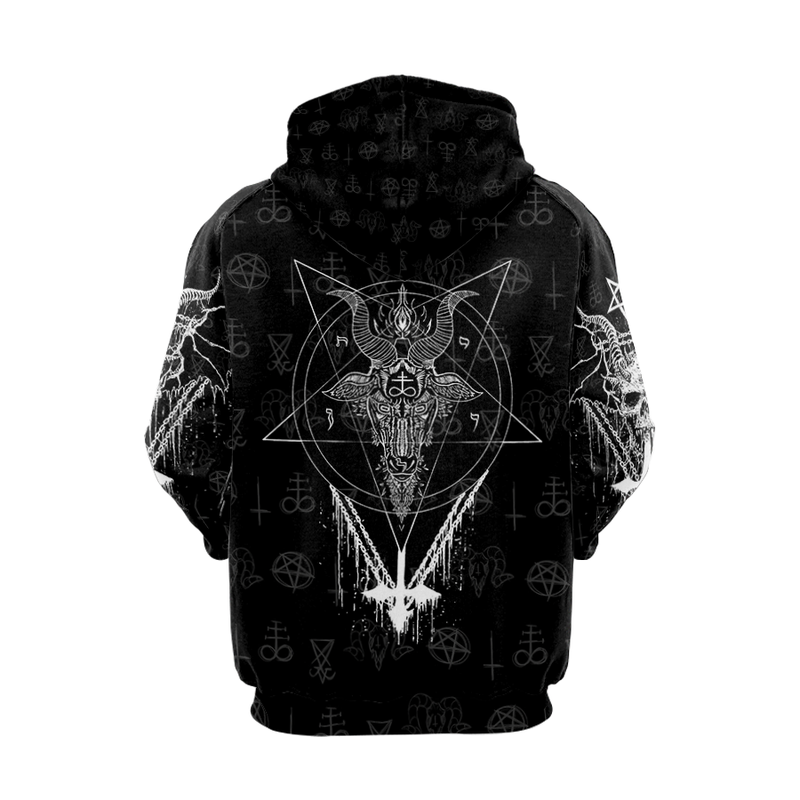 Satanic 17 Hoodie Raglan Sleeve Zip-up
