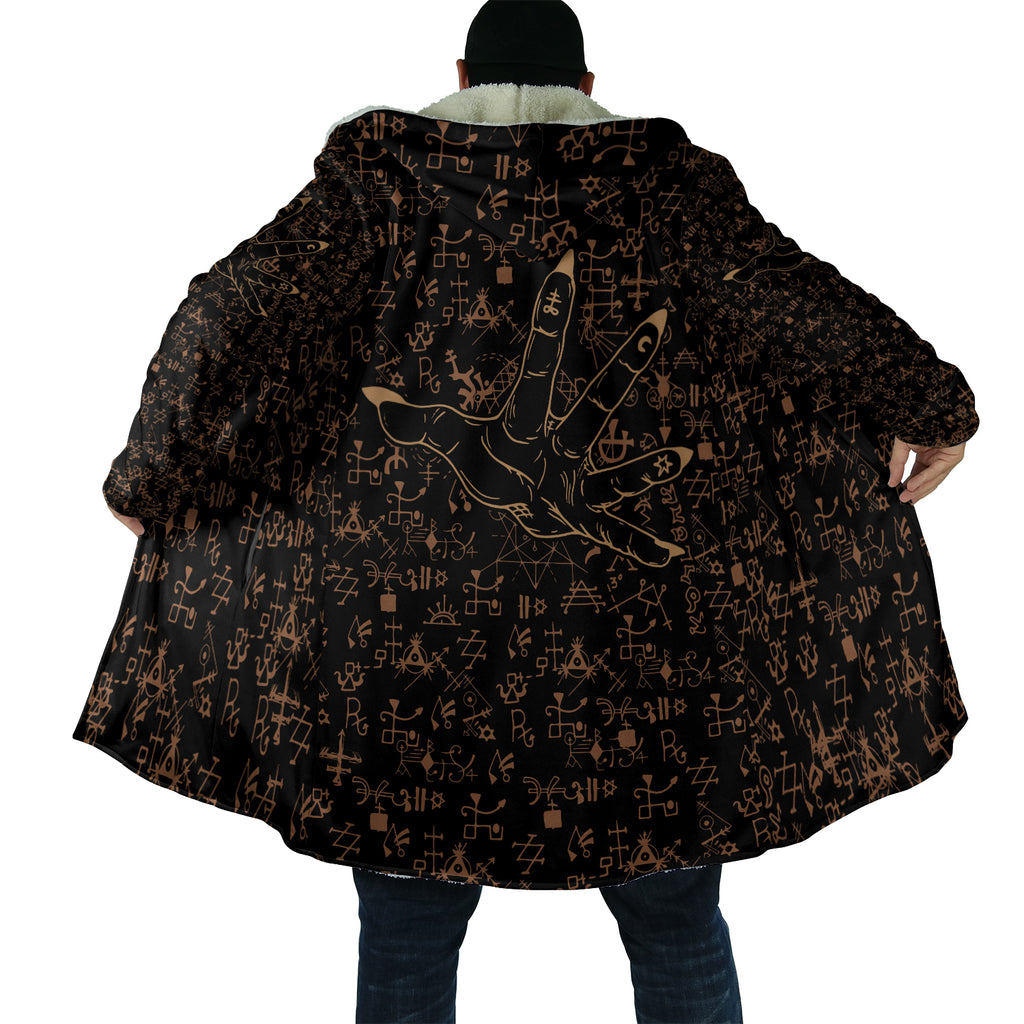 Occult Symbol Dream Cloak With Bag