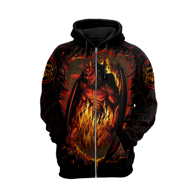 Belial 2 Hoodie Raglan Sleeve Zip-up