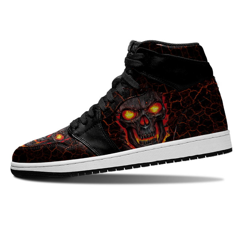 Skull Fire Jordan Sneakers