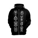 Satan 666 V2 Hoodie Raglan Sleeve Zip-up