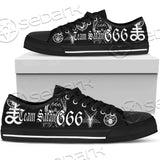 Satanic 666 Lucifer Low Top Canvas Shoes