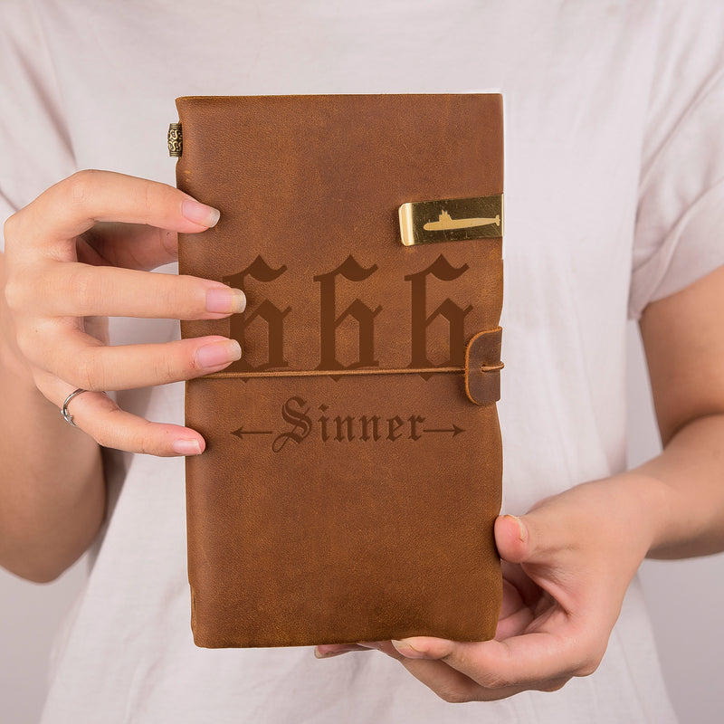666 SINNER LEATHER NOTEBOOK 2