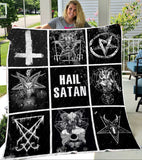Hail Satan Quilt Blanket