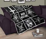 Hail Satan Quilt Blanket