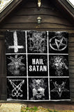 Hail Satan Quilt Blanket