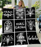 Hail Satan 2 Quilt Blanket