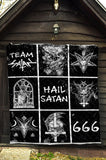 Hail Satan 2 Quilt Blanket