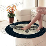 Skull Moth Butterfly RUG-0002 Round Carpet